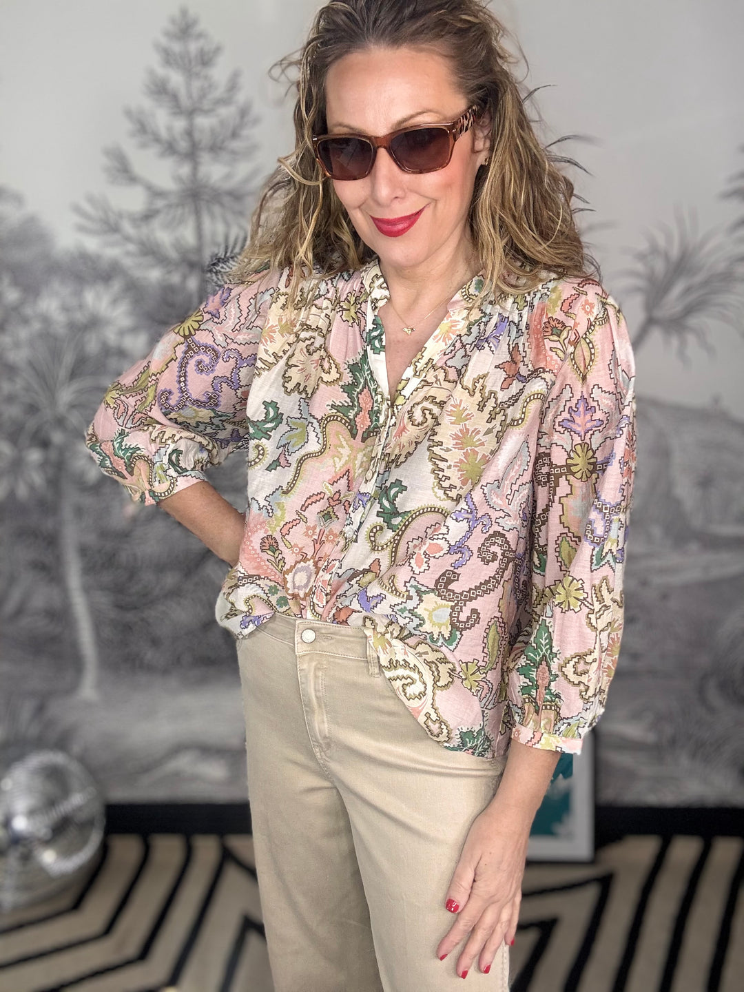 Saint Tropez printed silk viscose shirt