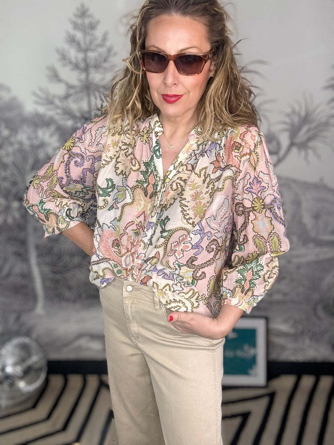 Saint Tropez printed silk viscose shirt