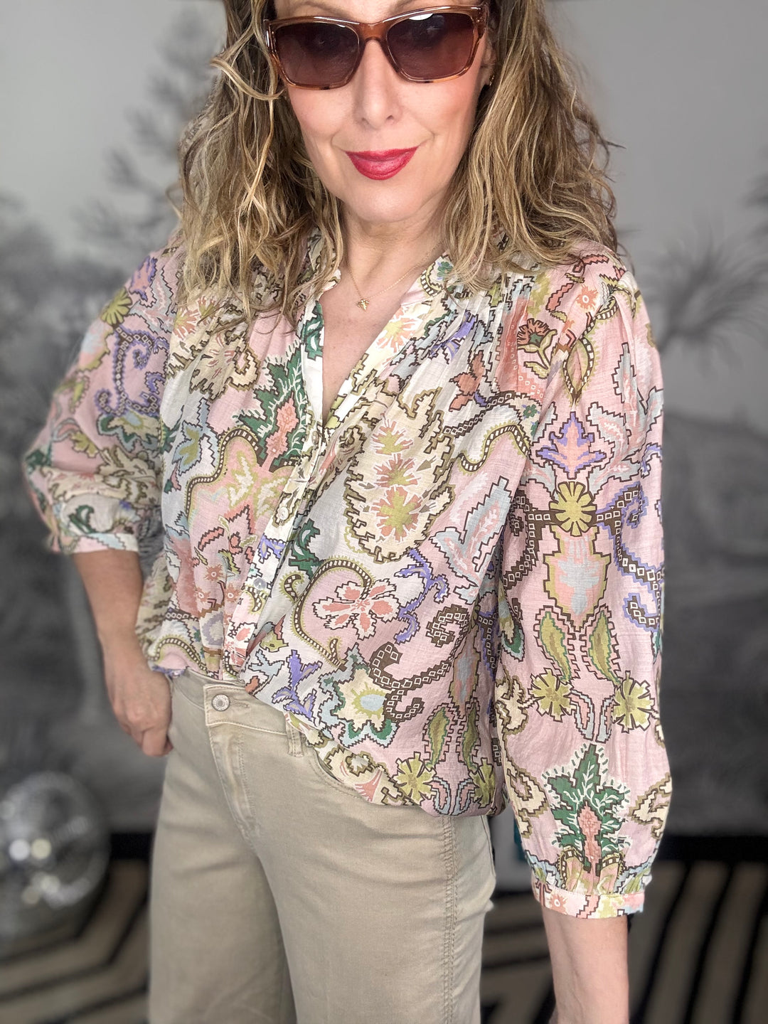 Saint Tropez printed silk viscose shirt