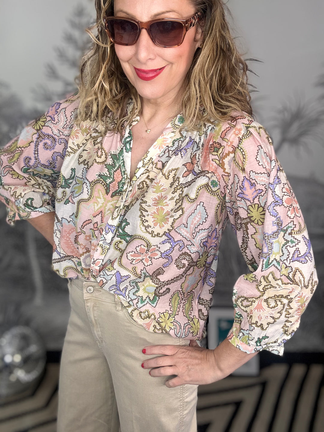Saint Tropez printed silk viscose shirt