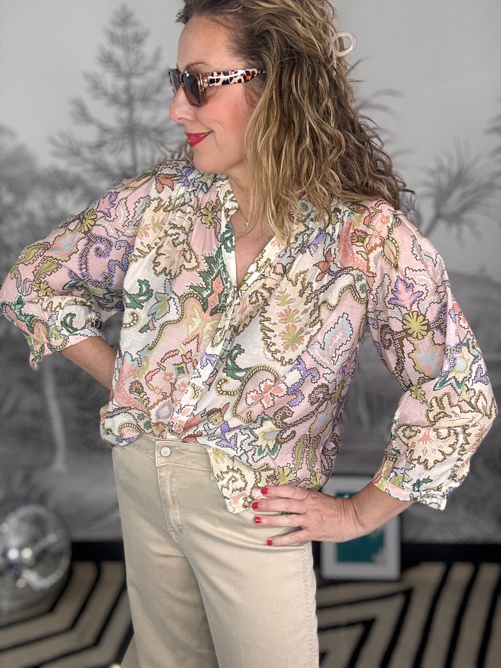 Saint Tropez printed silk viscose shirt