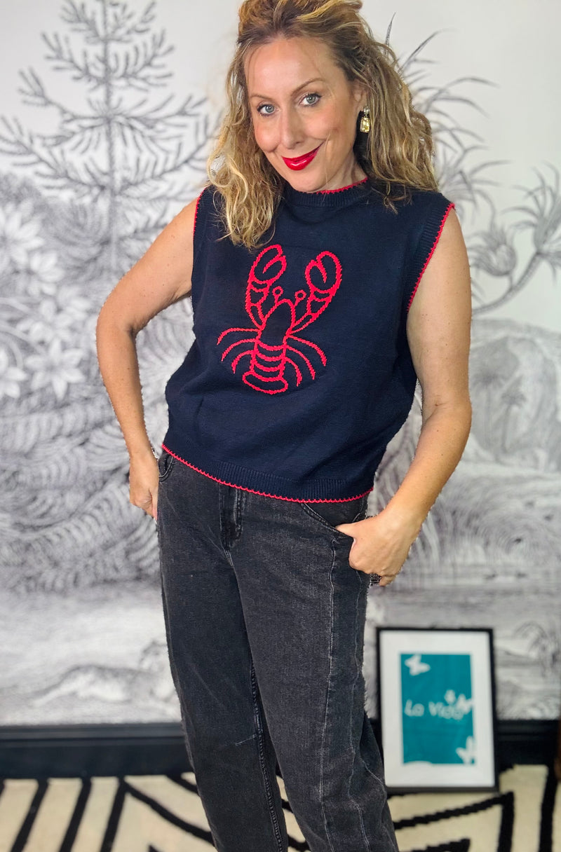 Loxley Lobster Knitted Tank Top