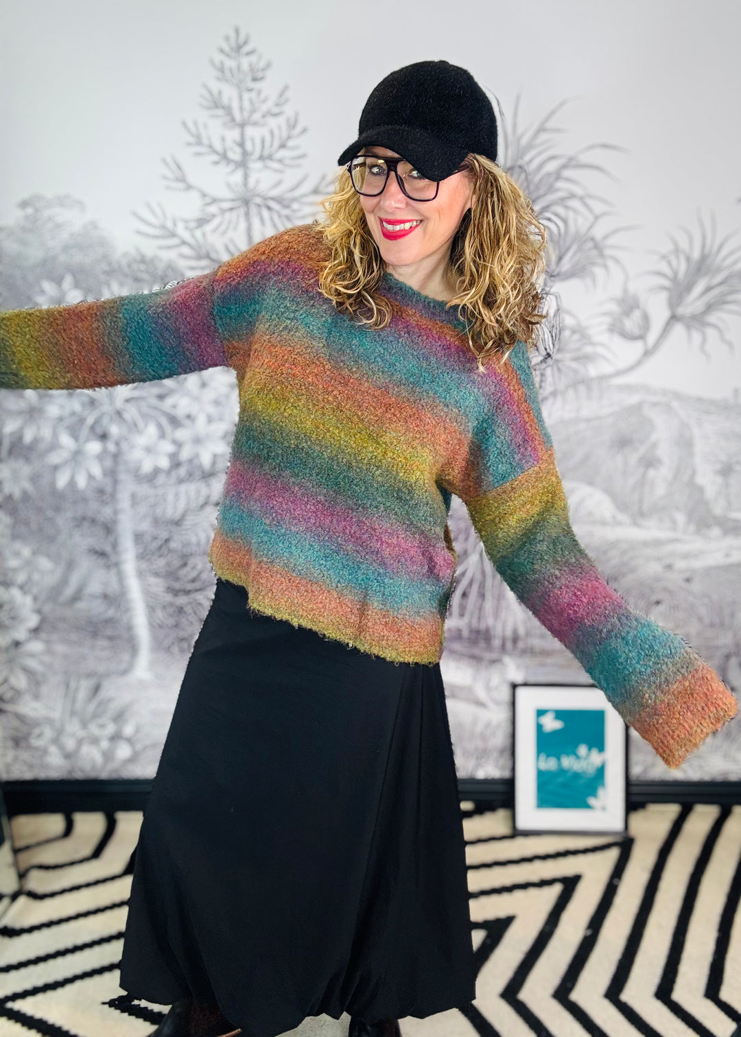 Natasha Ombré Horizon Bouclé Knit Jumper