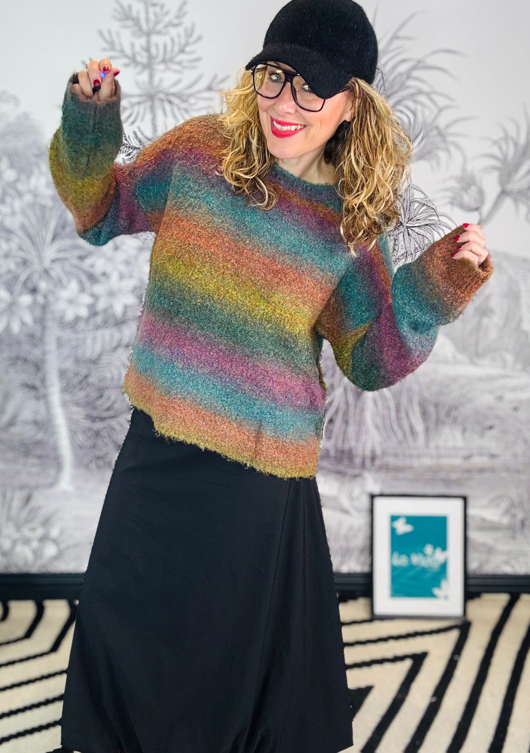 Natasha Ombré Horizon Bouclé Knit Jumper