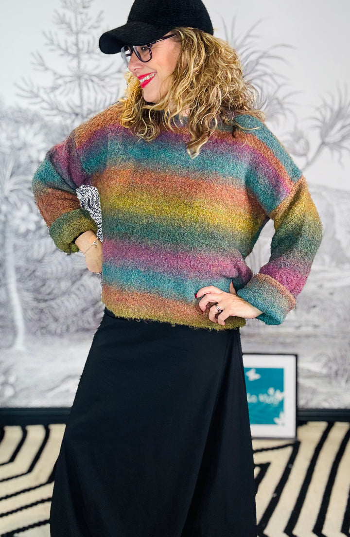 Natasha Ombré Horizon Bouclé Knit Jumper