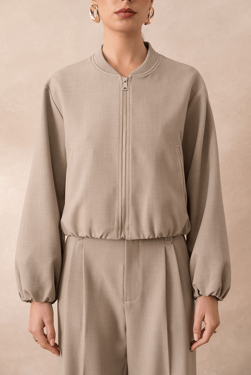 Colby Cropped Smart Bomber Jacket