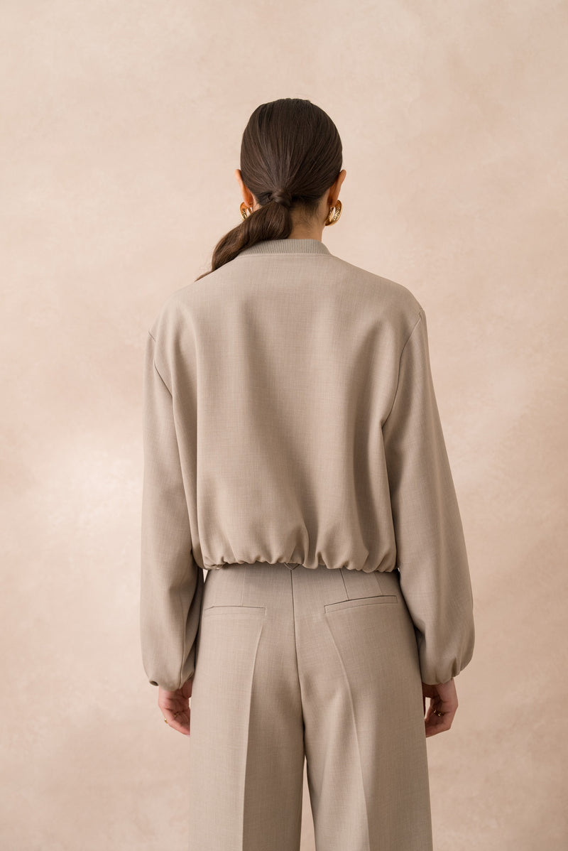 Colby Cropped Smart Bomber Jacket