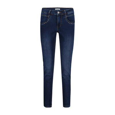Sissy Slim Fit Jeans in Dark Blue with Rivets
