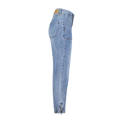 Joy Tapered Leg Jeans with Hem Detail