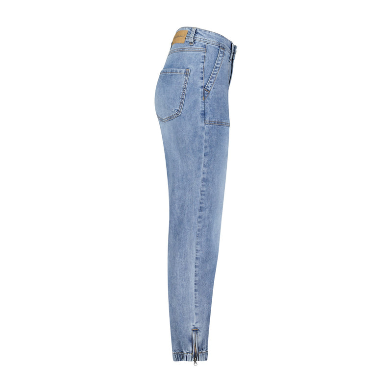 Joy Tapered Leg Jeans with Hem Detail