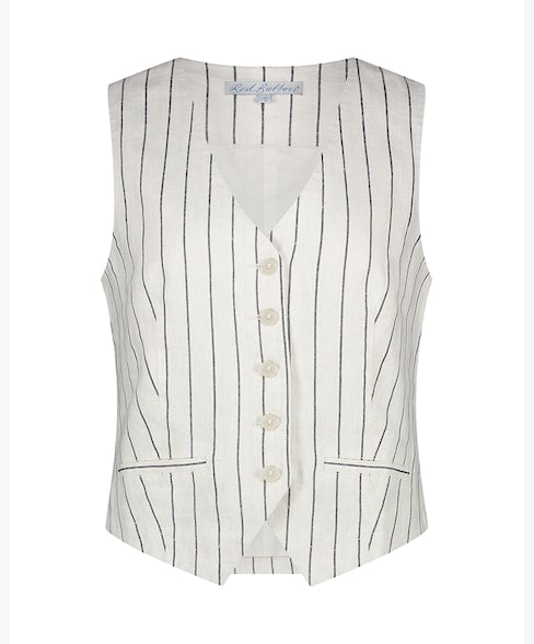 Colette Cotton Linen Striped Waistcoat