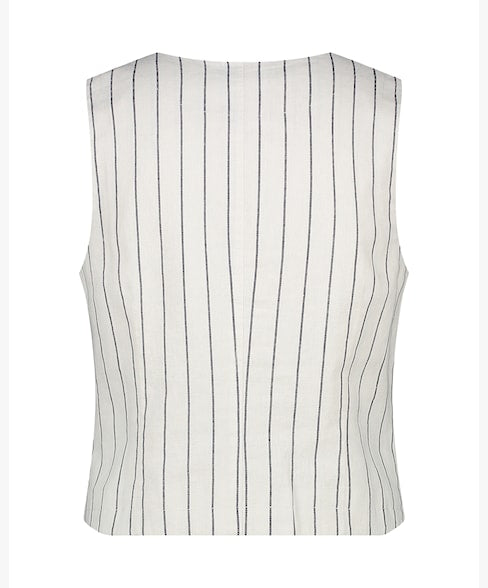Colette Cotton Linen Striped Waistcoat