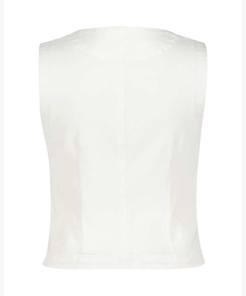 Lisa Cotton Waistcoat in Off-White