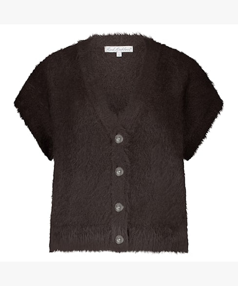 Zena Sleeveless Fuzzy Cardigan