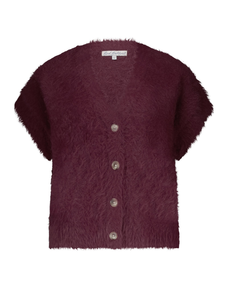 Zena Sleeveless Fuzzy Cardigan