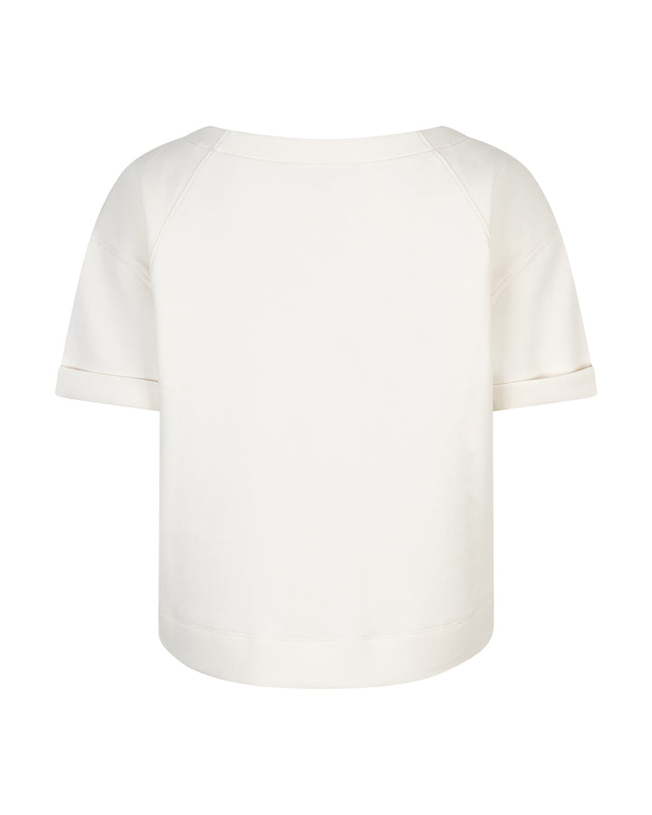 Skyler Scuba Top in Ecru