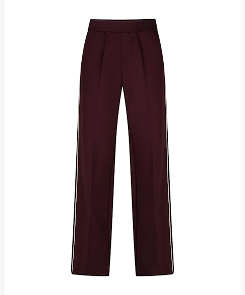 Colette Punta Piping Trouser In Burgundy L31