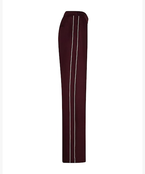 Colette Punta Piping Trouser In Burgundy L31