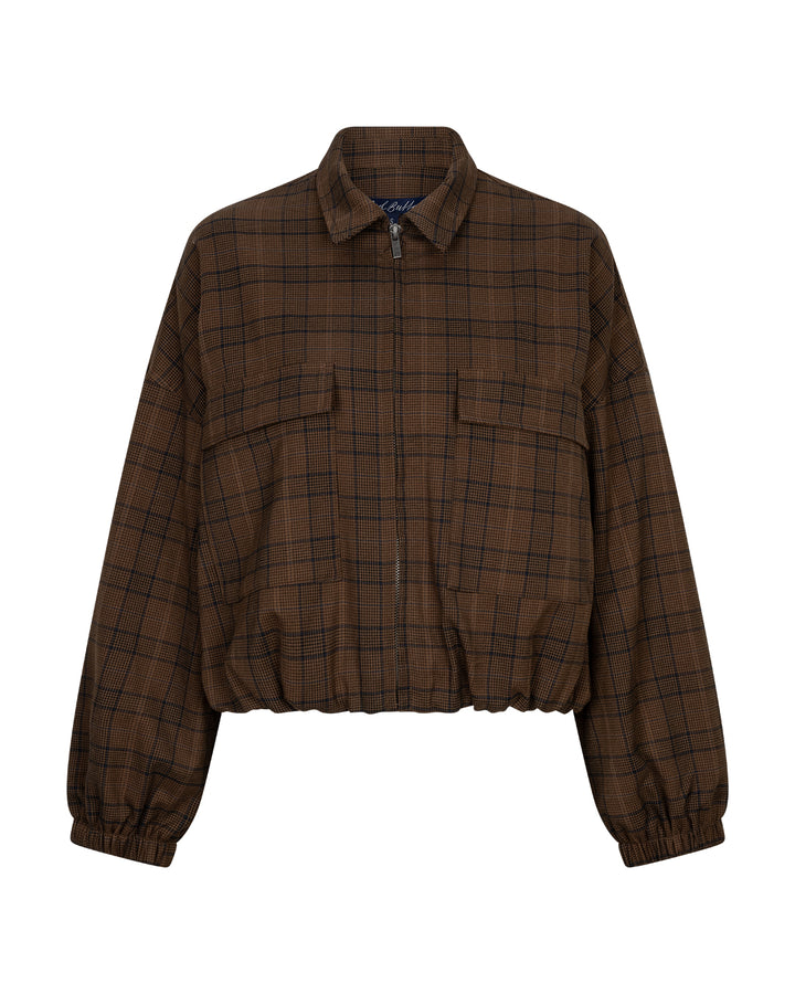Avy Check Zip Up Bomber Jacket