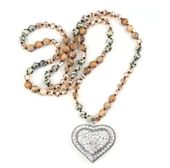 Big Love Stone Bead Necklace