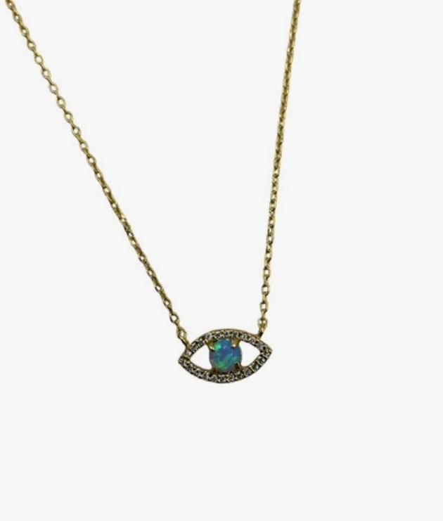 Opal Sparkle Eye Necklace
