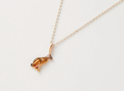 Enamel Hare Necklace