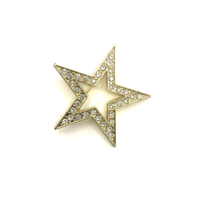 Encrusted Star Brooch
