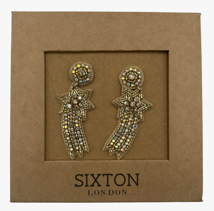 Shooting Star Statement Earrings with Gift Box