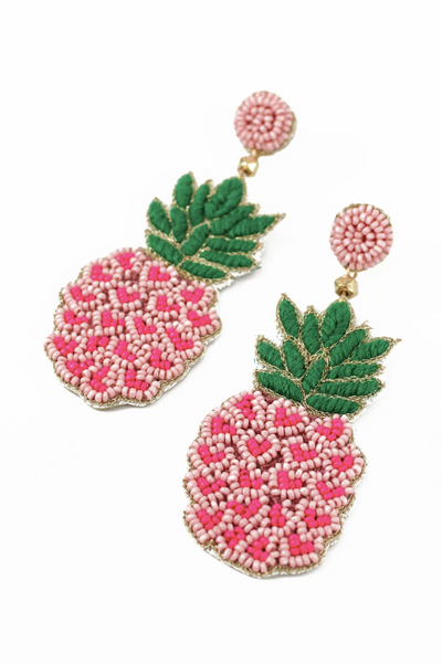Pineapple Heart Earrings