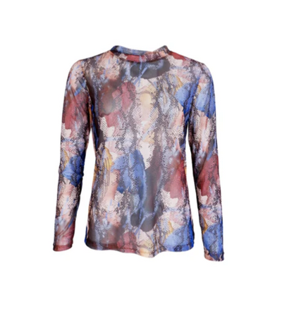 Florence Mesh Top in Multi Snake