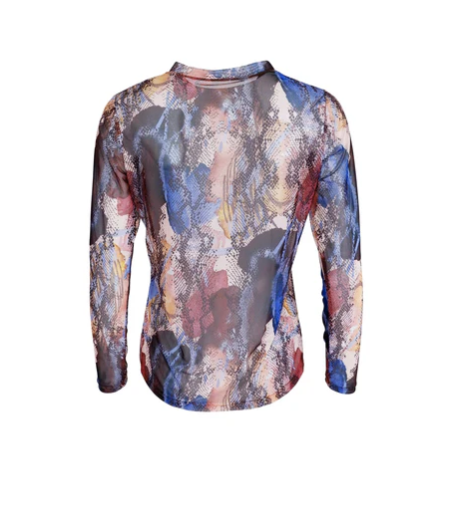 Florence Mesh Top in Multi Snake