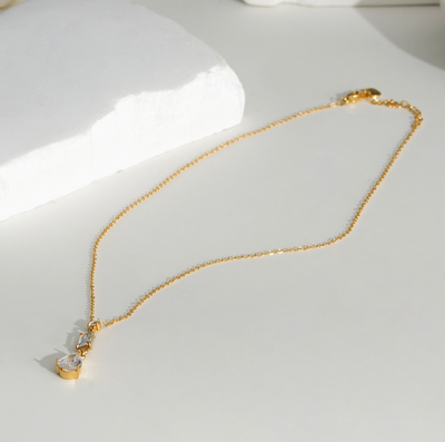 Rhinestone Drop Necklace