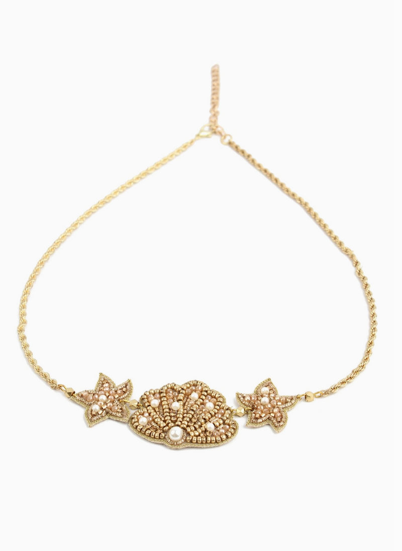 Gold Shell Shimmer Necklace