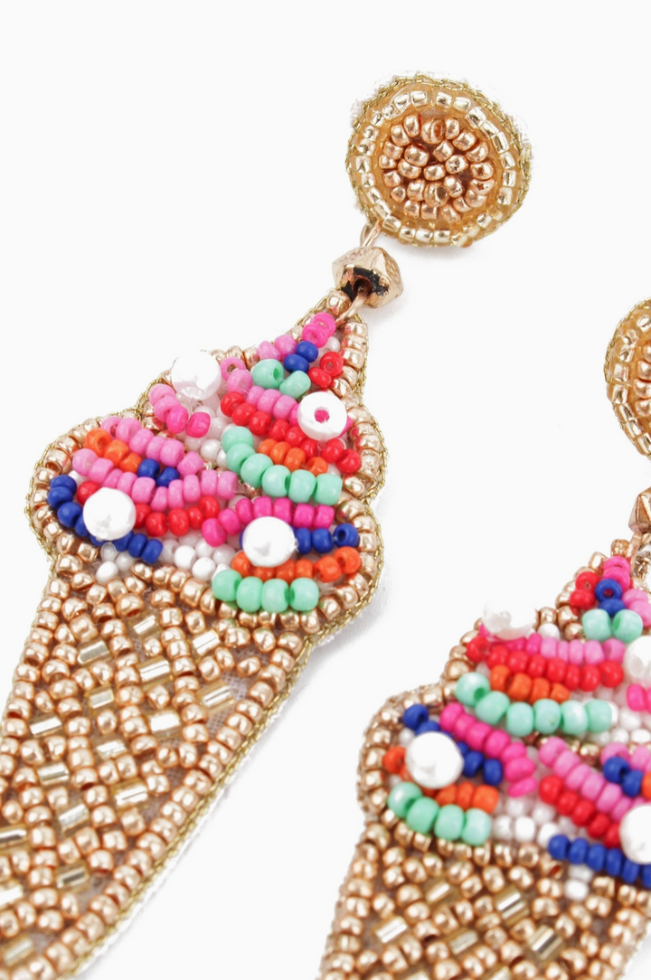 Multicoloured Sprinkle Ice Cream Earrings
