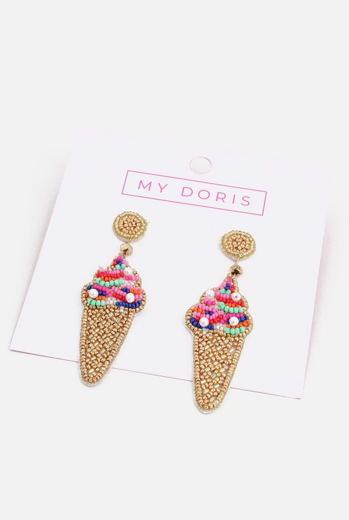 Multicoloured Sprinkle Ice Cream Earrings