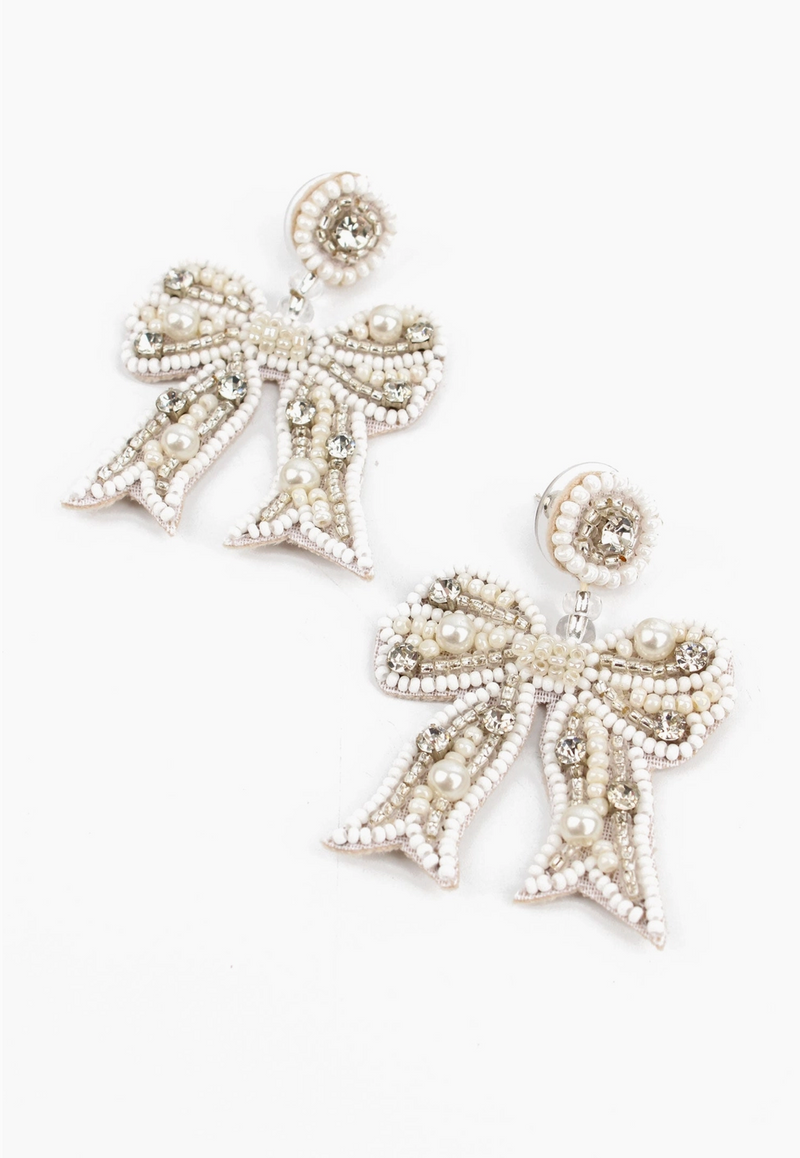 Pearl Bow Earrings