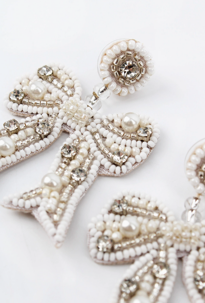 Pearl Bow Earrings