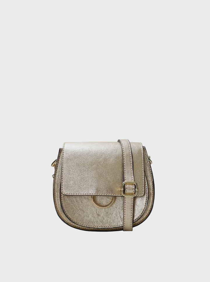Olivia Leather Crossbody Saddle Bag