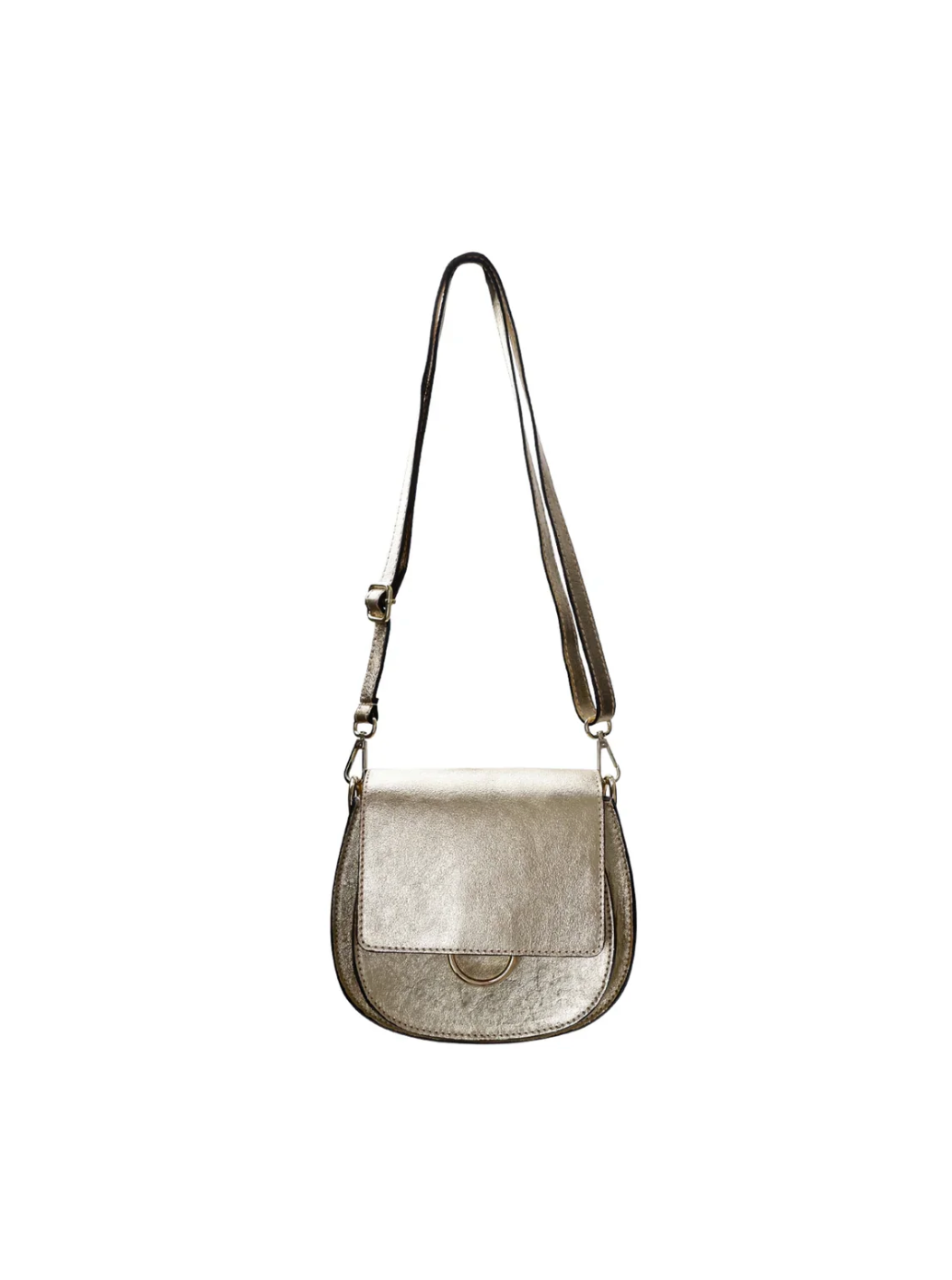 Olivia Leather Crossbody Saddle Bag