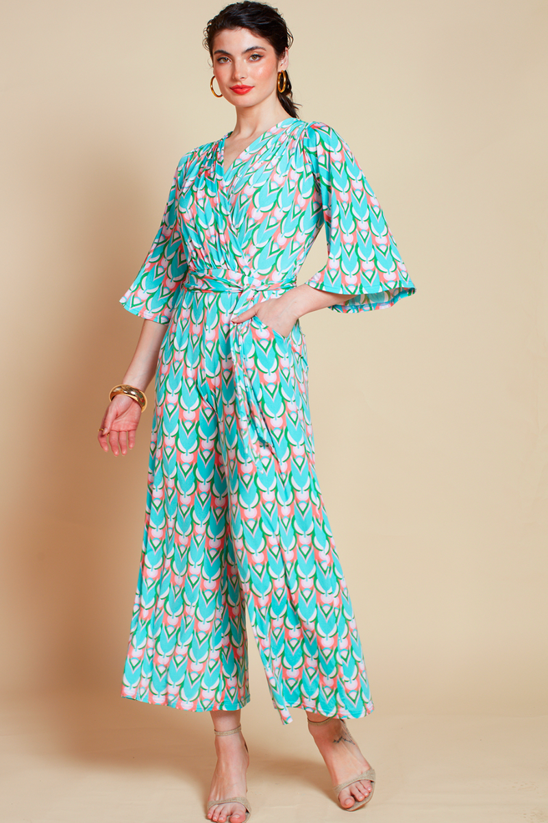 Laurie Jumpsuit in Blue Fawcett