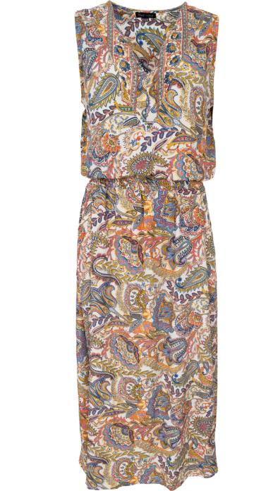 Luna Sleeveless Dress in Summer Garden