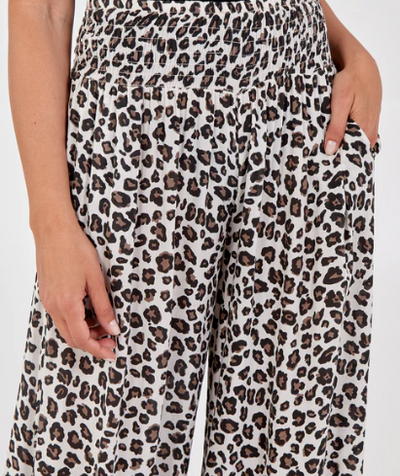 Flora Leopard Wide Leg Trousers