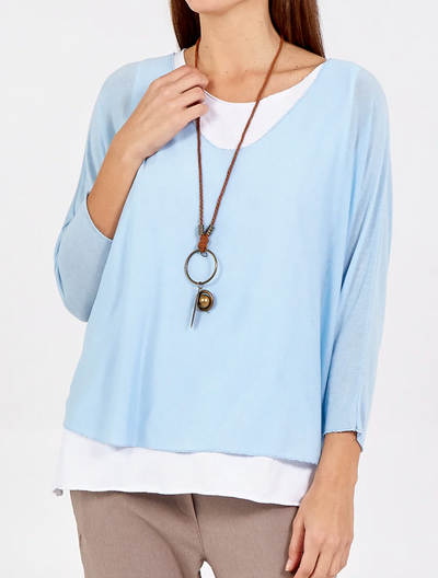 Lucy Double Layer Top with Necklace