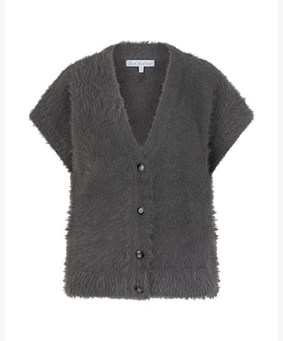 Zena Sleeveless Fuzzy Cardigan