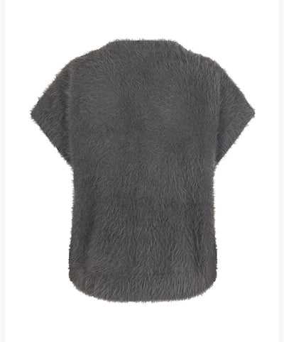 Zena Sleeveless Fuzzy Cardigan