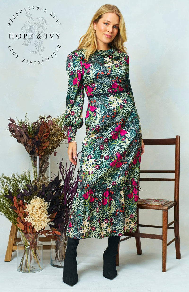 Bramble High Neck Maxi Dress with Bow Back