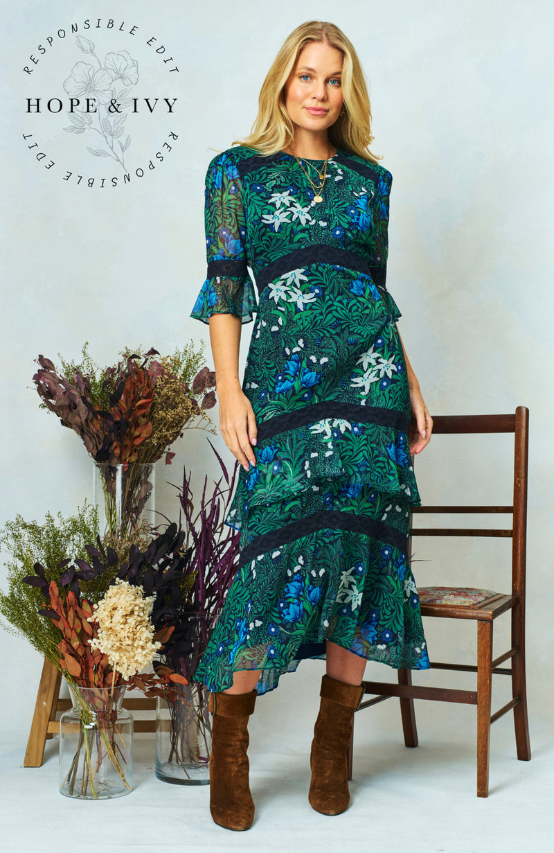 Jemima High Neck Midi Dress