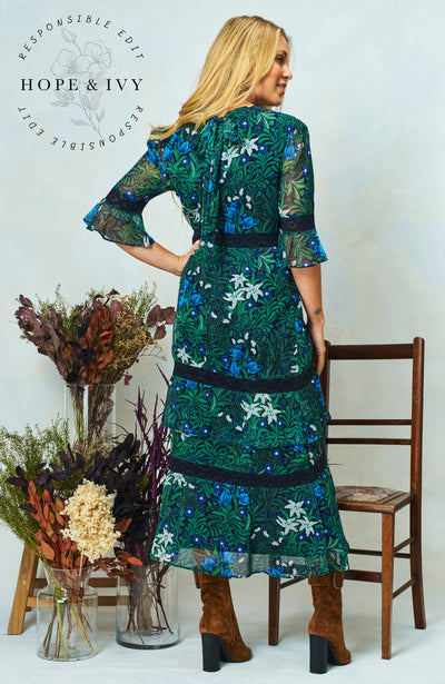 Jemima High Neck Midi Dress
