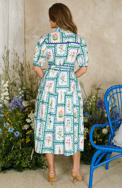 Lilith Button Front Midi Dress