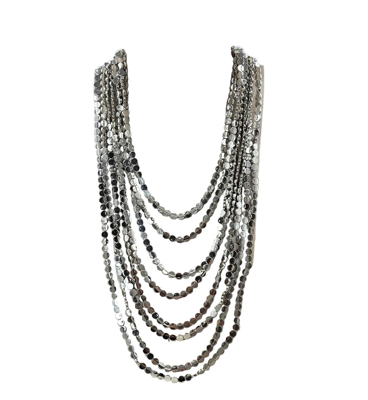 Multistrand mini disc necklace